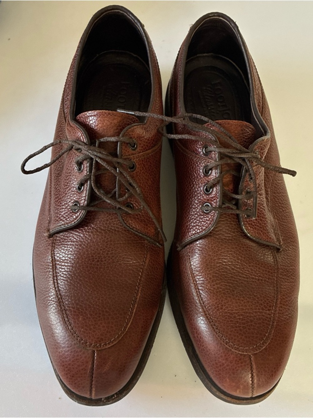 VTG FOOTJOY-Men's Premier Classics Dry Brown LEATHER Golf SPIKELESS Shoes Sz 9D